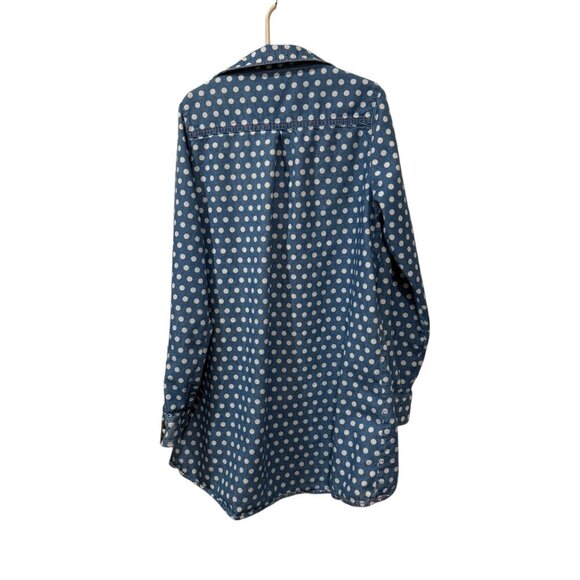 Blue Polka Dot Button-Up Shirt Tunic Girls Size 14 By 435 Matilda Jane - Picture 4 of 5